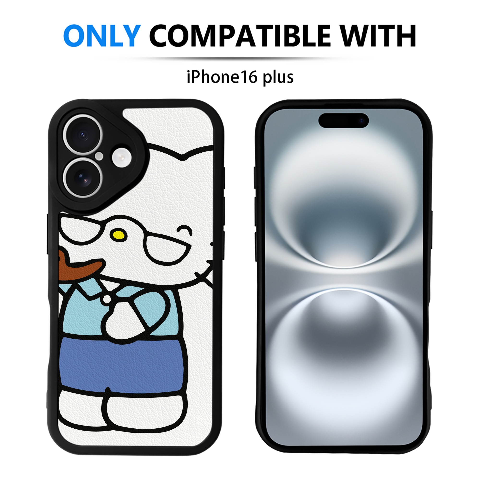 （画像用） Hello Kitty ハローキティ 【iPhone 16シリーズ対応】シリコンスマホケース（レザー調） 材質：シリコン